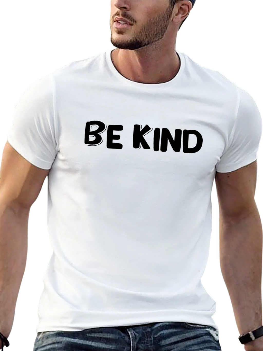 Be Kind Graphic T-Shirt - Black Crew Neck Tee