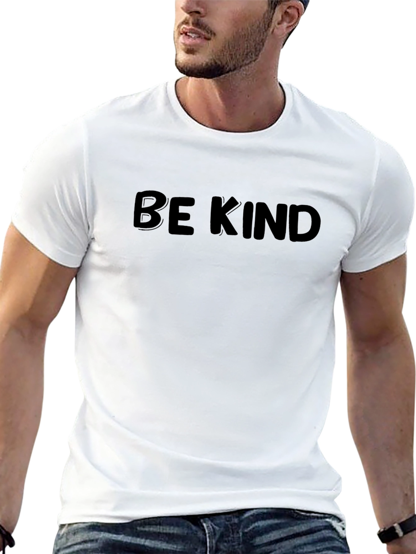Be Kind Graphic T-Shirt - Black Crew Neck Tee