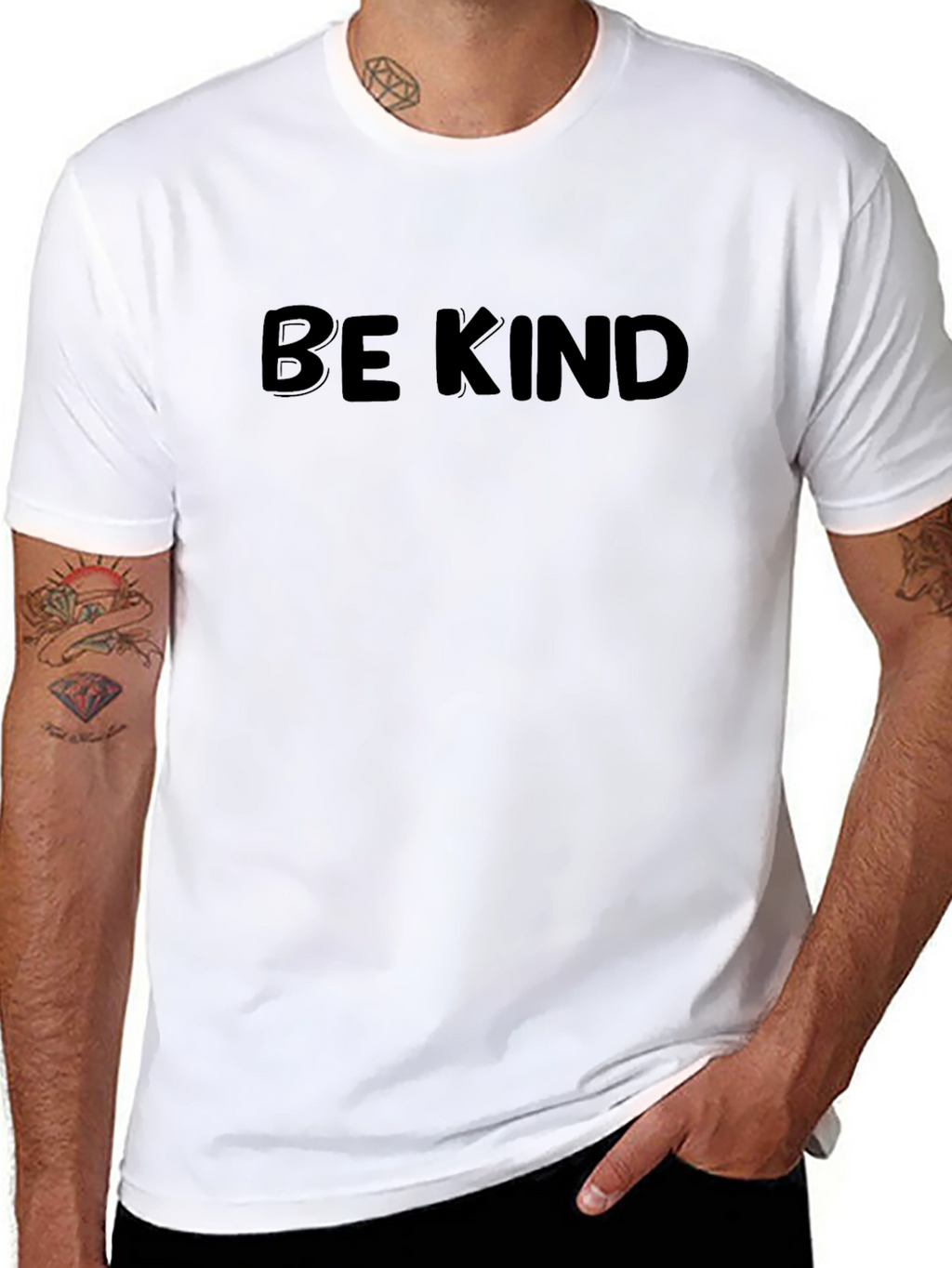 Be Kind Graphic T-Shirt - Black Crew Neck Tee