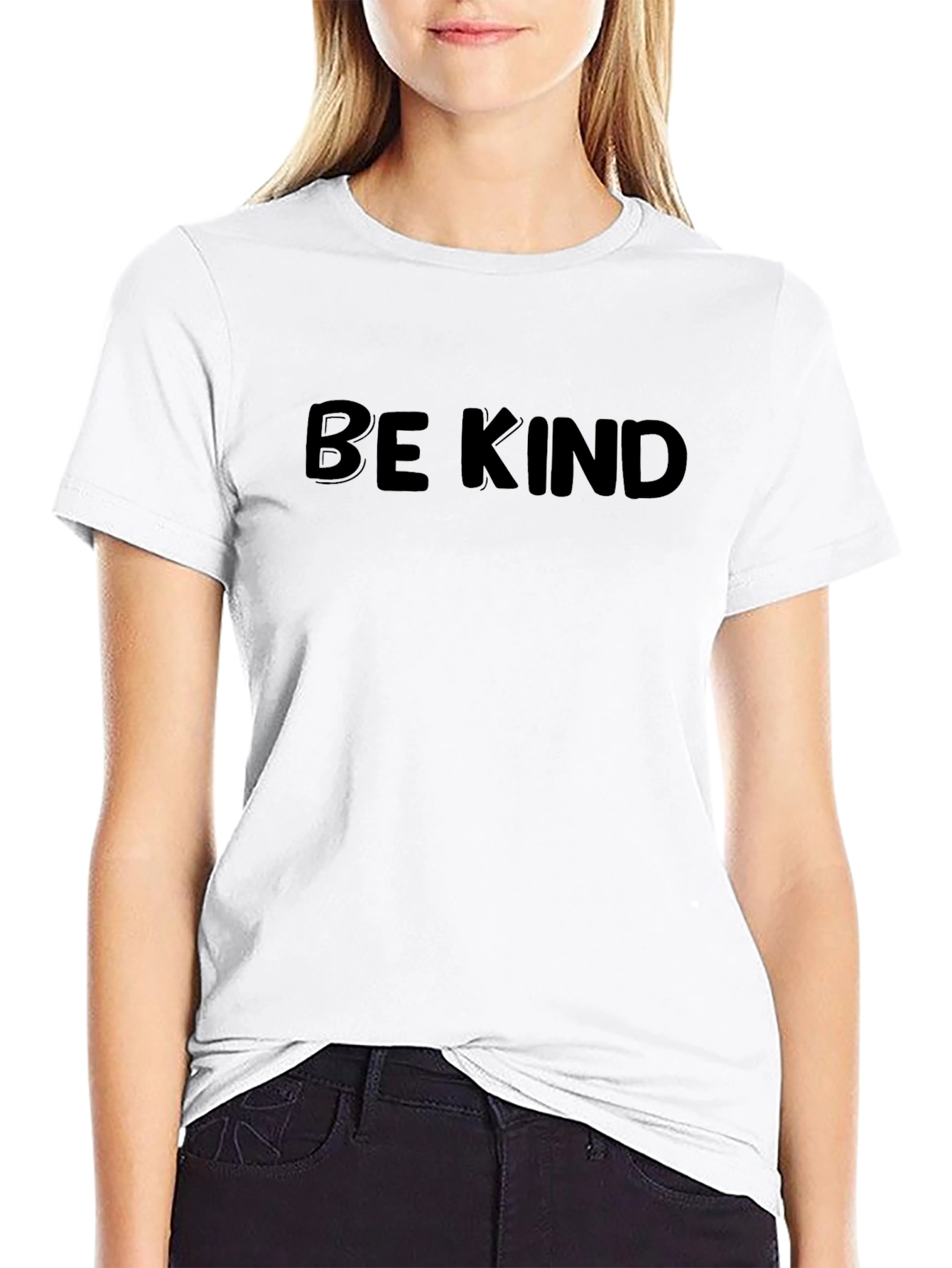 Be Kind Graphic T-Shirt - Black Crew Neck Tee