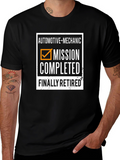 Automotive Mechanic Retirement T-Shirt: Mission Completed