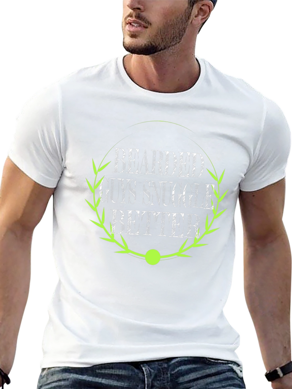 Bearded Guys Snuggle Better Black T-Shirt
