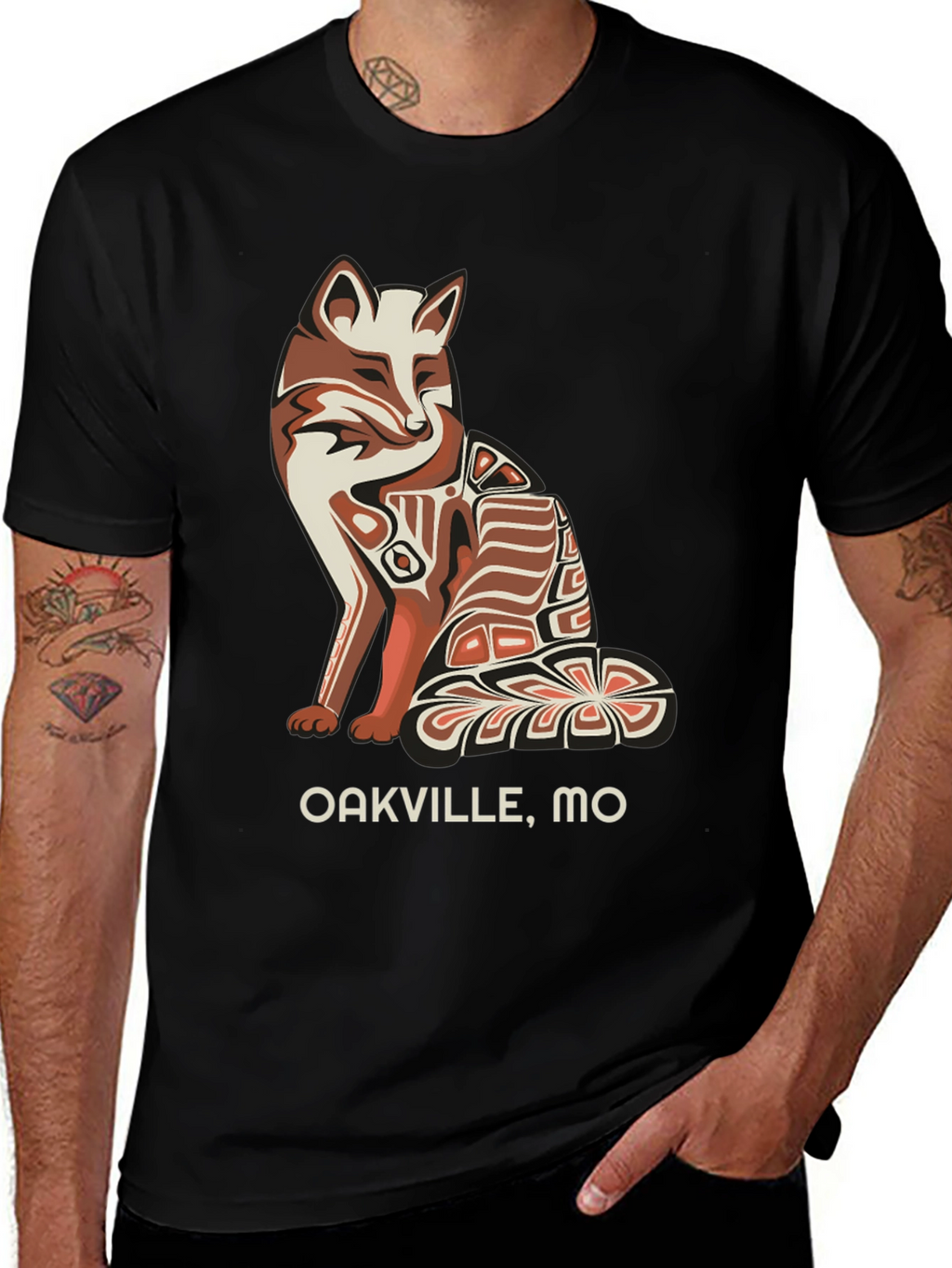 Oakville MO Fox Graphic Tee - Black