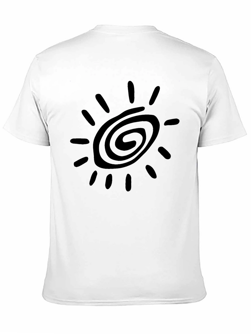 Black T-Shirt with Sun Graphic
