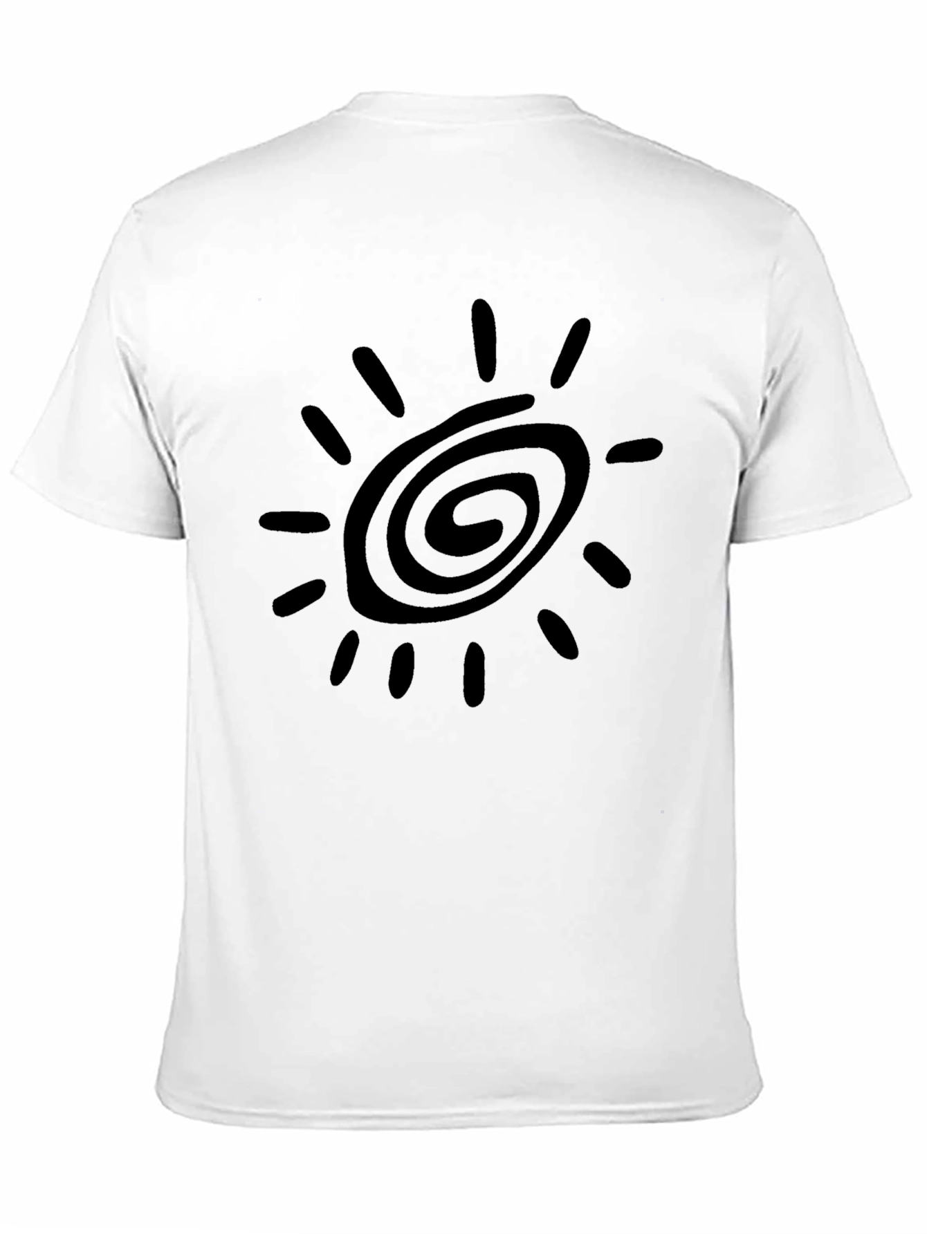 Black T-Shirt with Sun Graphic
