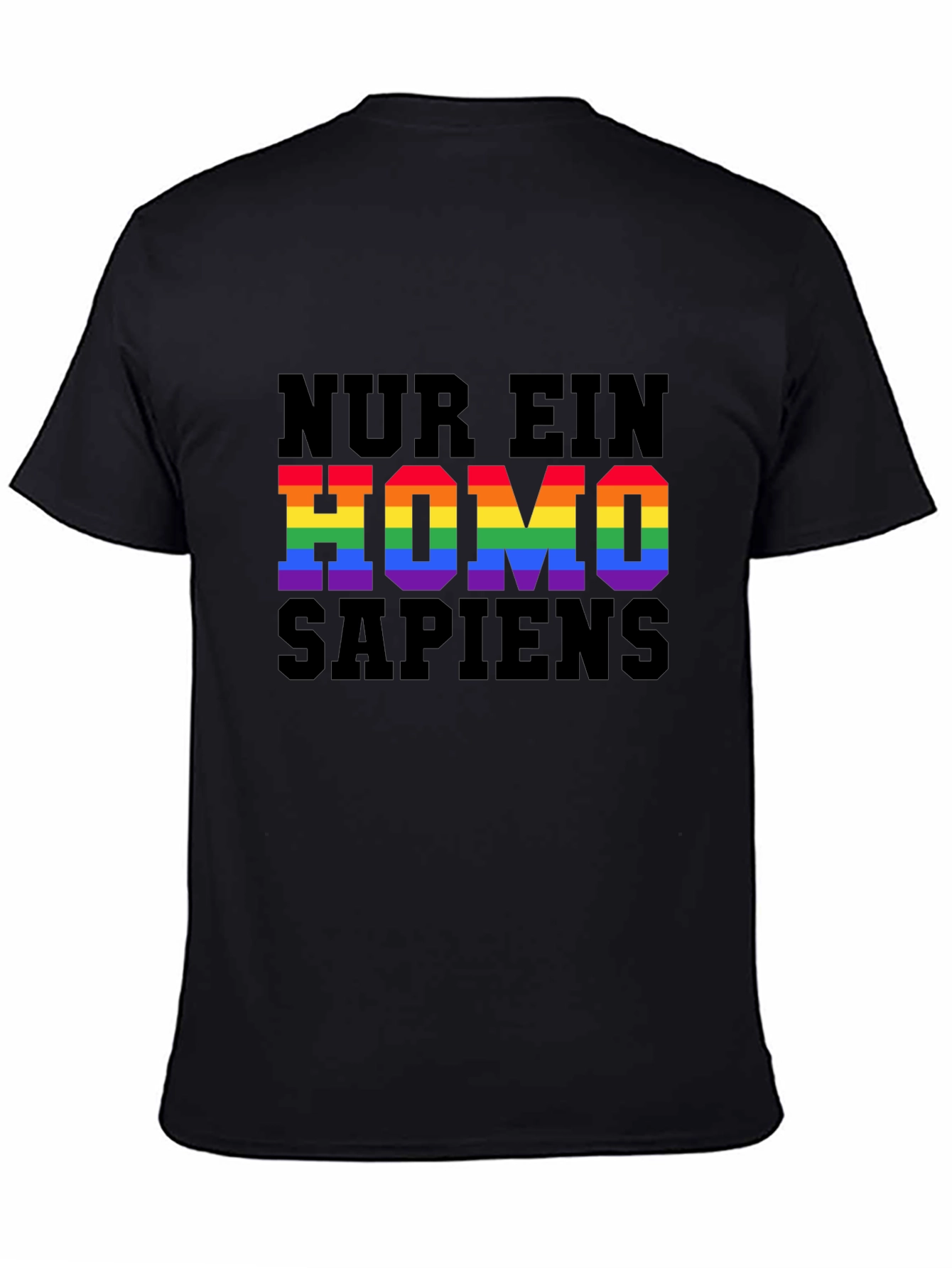 Homo Sapiens Pride T-Shirt - LGBTQ+ Rainbow Text