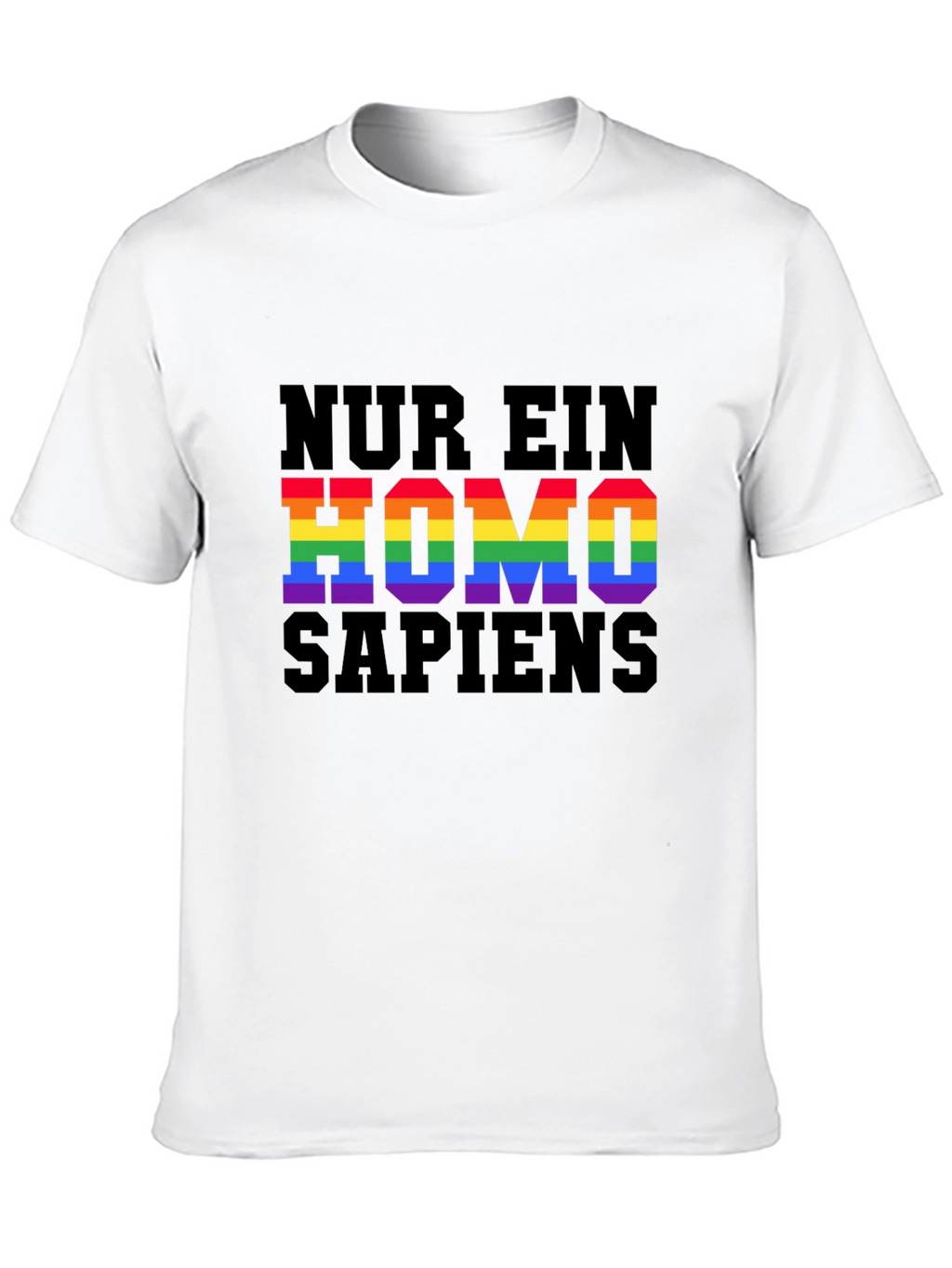Homo Sapiens Pride T-Shirt - LGBTQ+ Rainbow Text