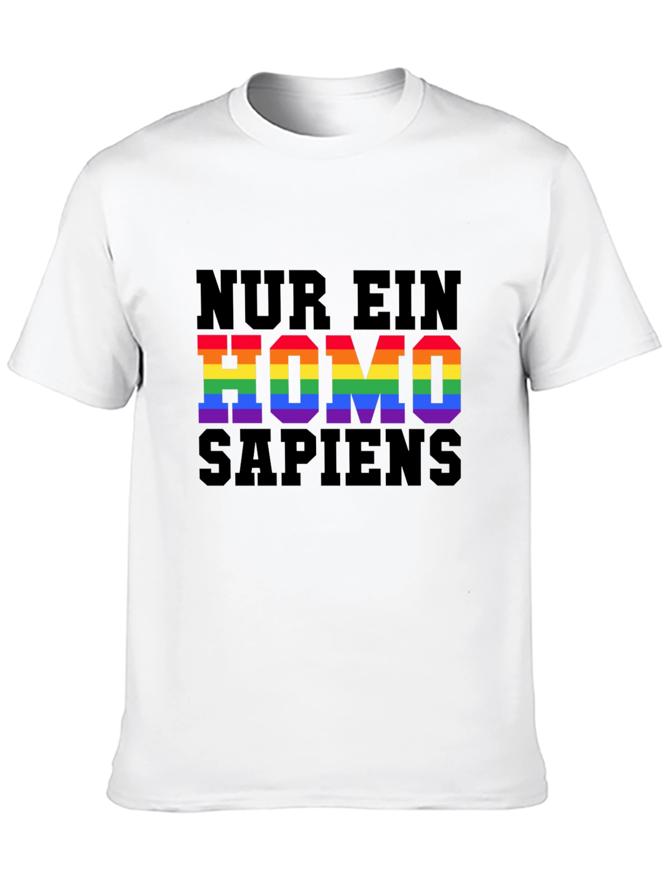 Homo Sapiens Pride T-Shirt - LGBTQ+ Rainbow Text