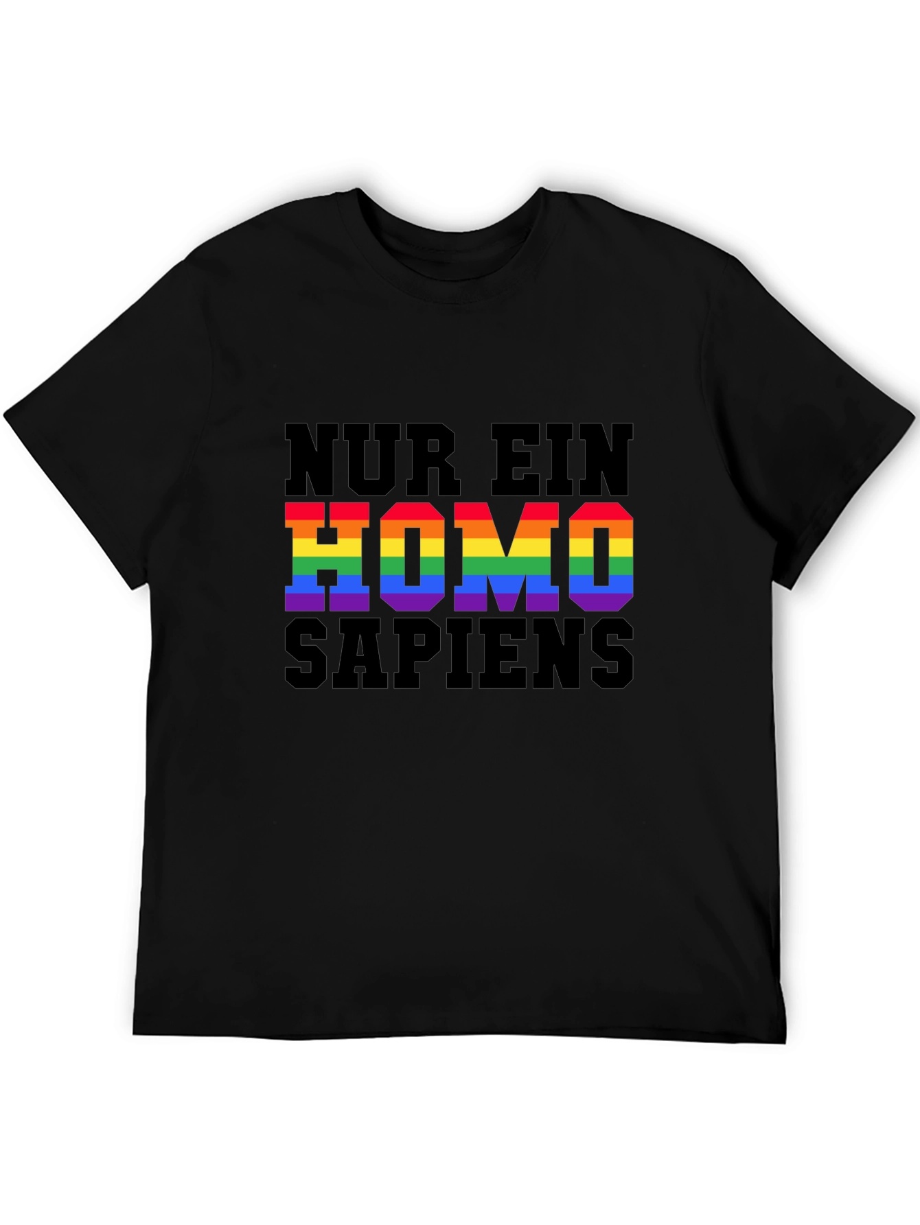 Homo Sapiens Pride T-Shirt - LGBTQ+ Rainbow Text