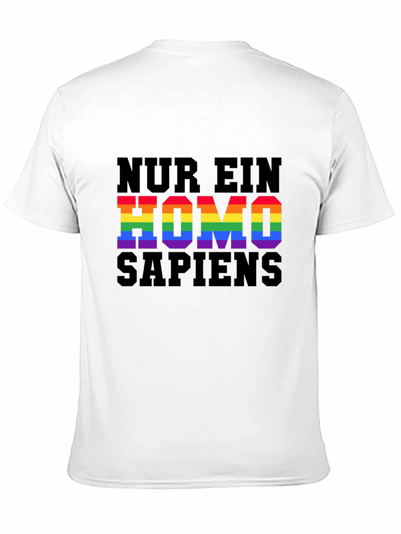 Homo Sapiens Pride T-Shirt - LGBTQ+ Rainbow Text