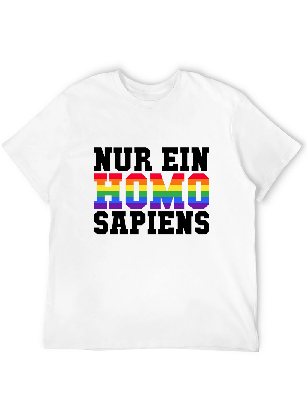 Homo Sapiens Pride T-Shirt - LGBTQ+ Rainbow Text