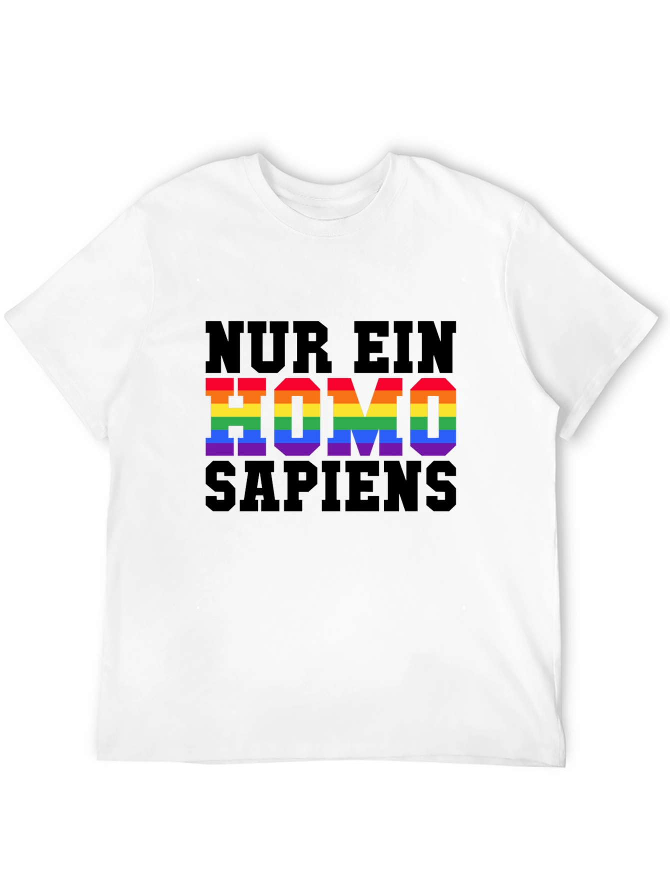 Homo Sapiens Pride T-Shirt - LGBTQ+ Rainbow Text