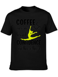 Coffee & Confidence Graphic Tee - Black
