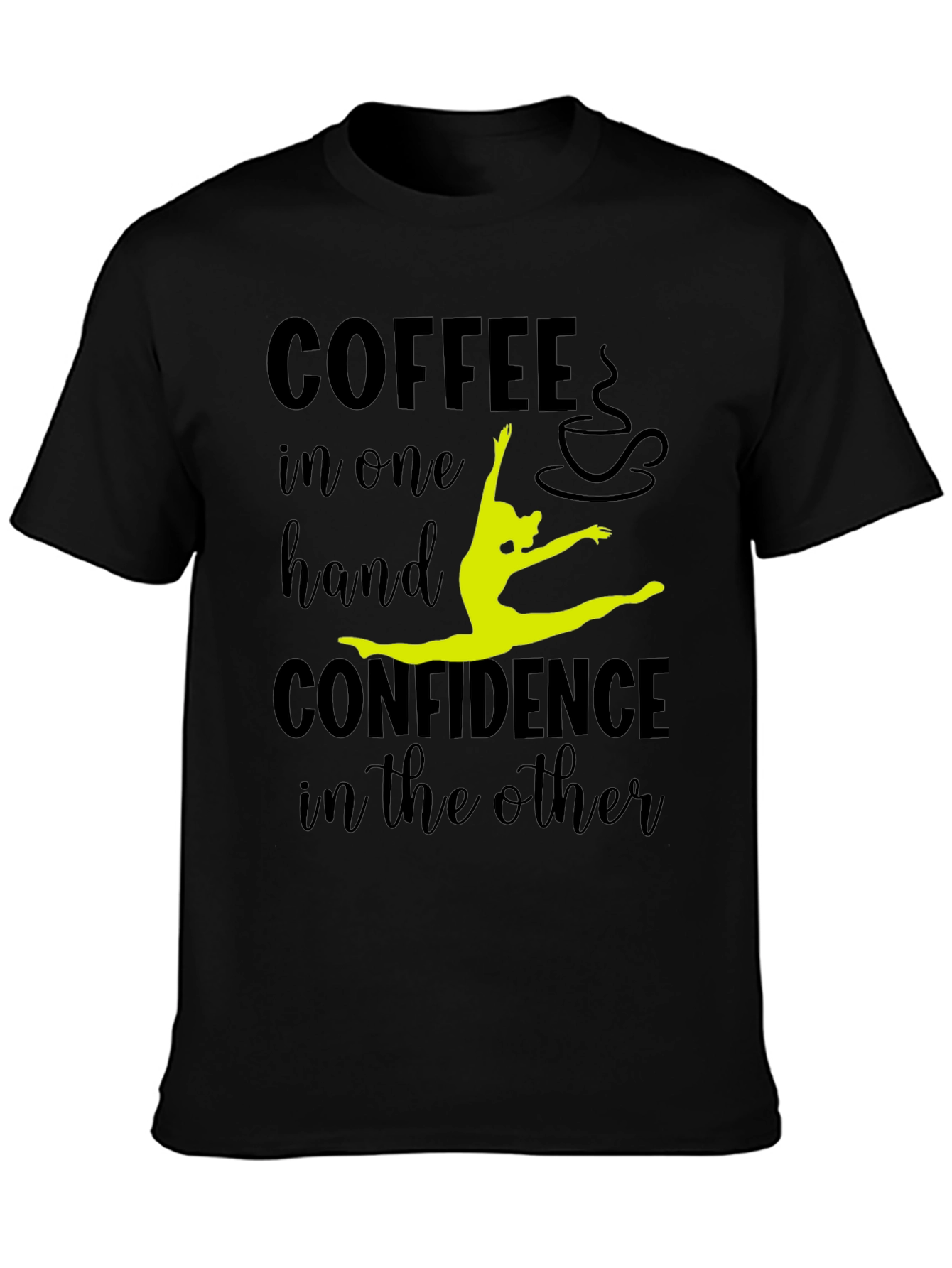 Coffee & Confidence Graphic Tee - Black