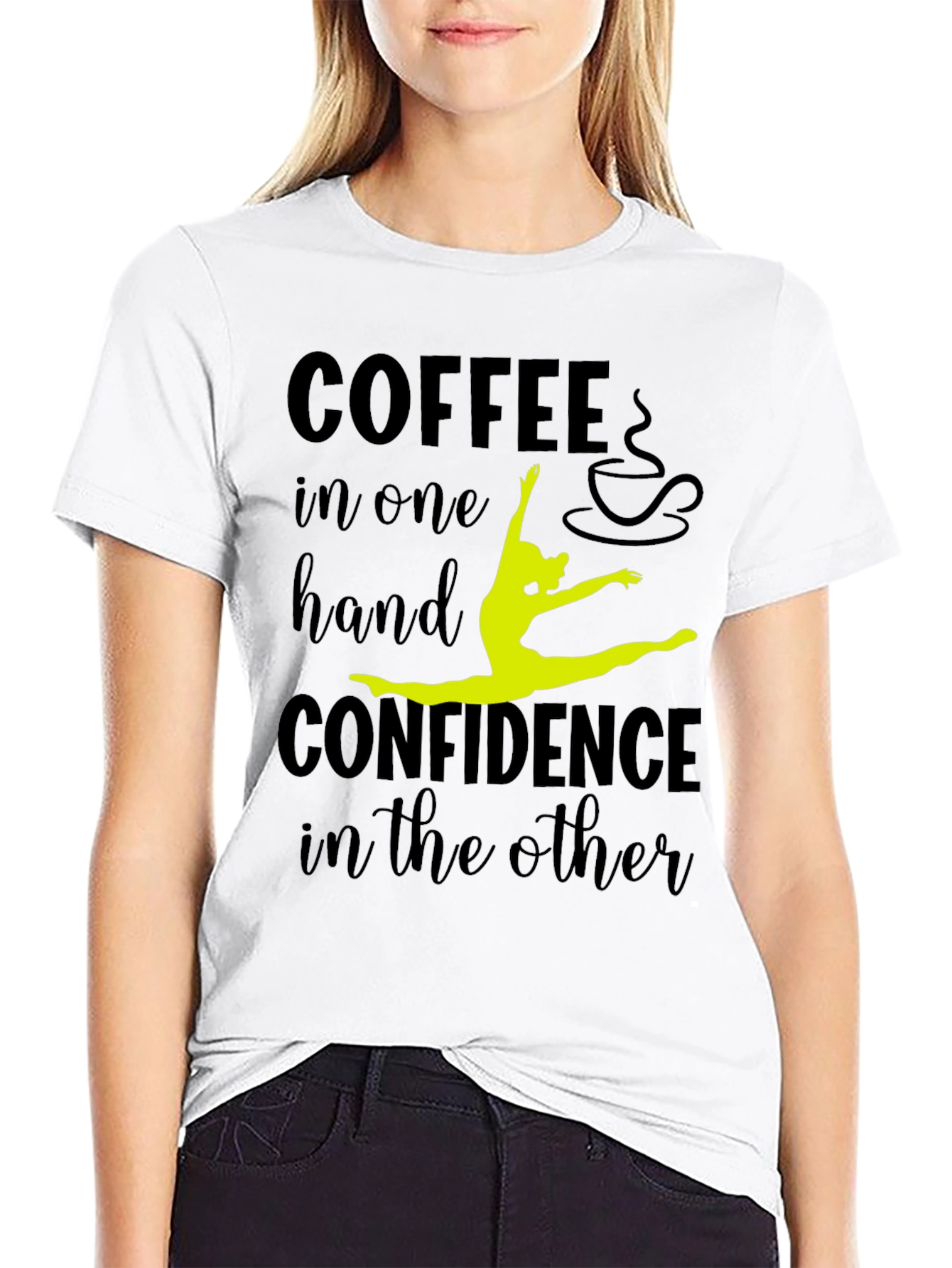 Coffee & Confidence Graphic Tee - Black