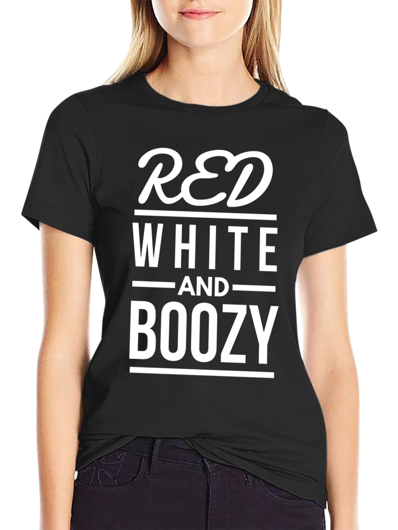 Red White and Boozy Graphic T-Shirt