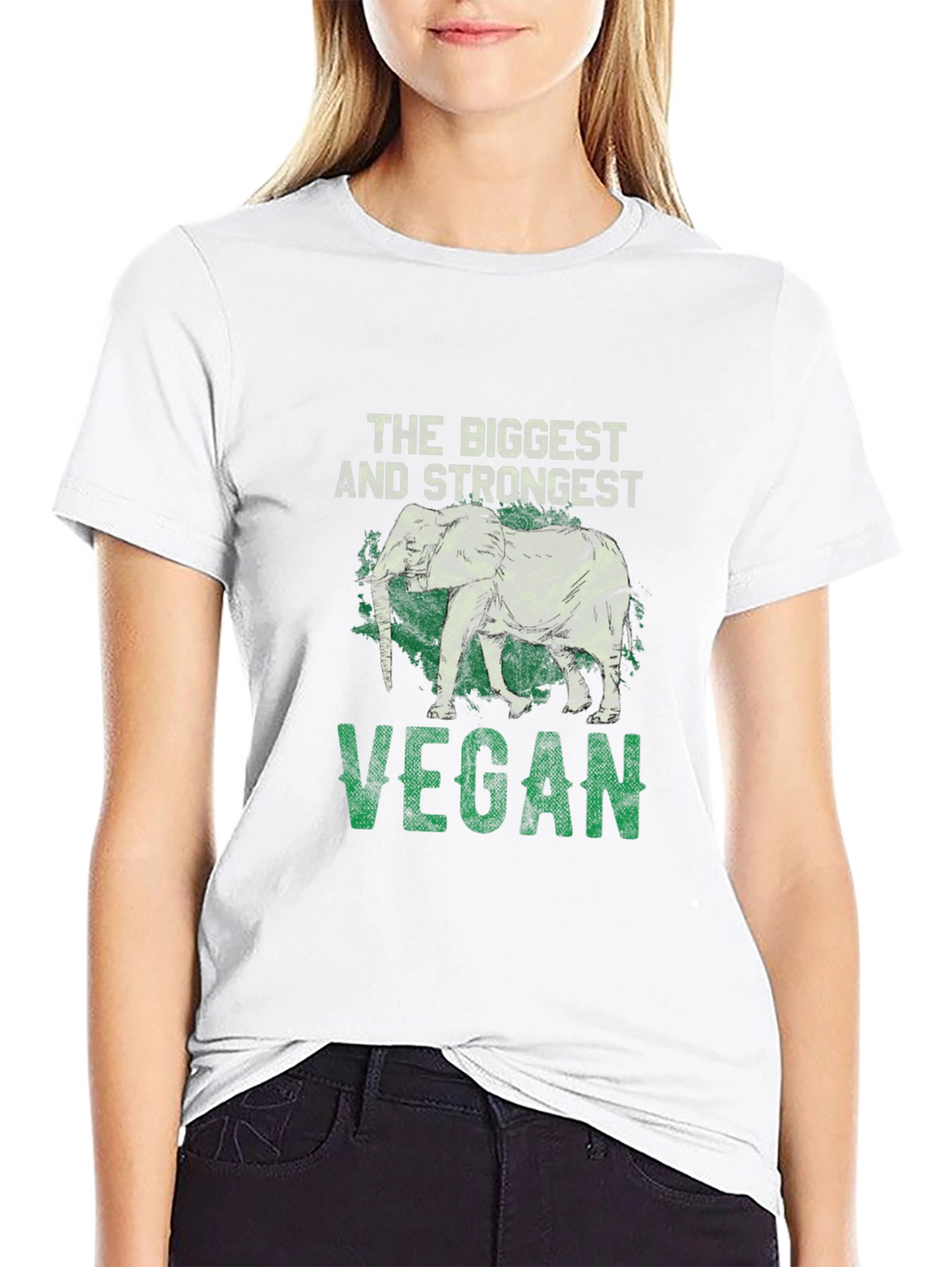 Vegan Elephant T-Shirt - Biggest & Strongest