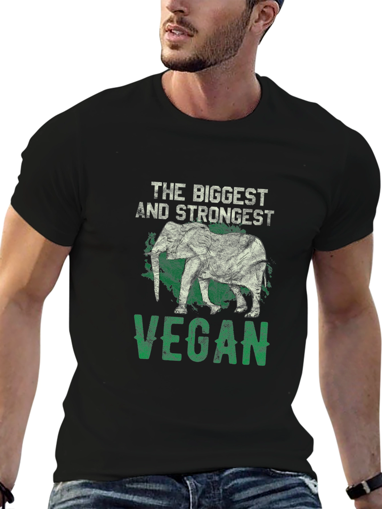 Vegan Elephant T-Shirt - Biggest & Strongest