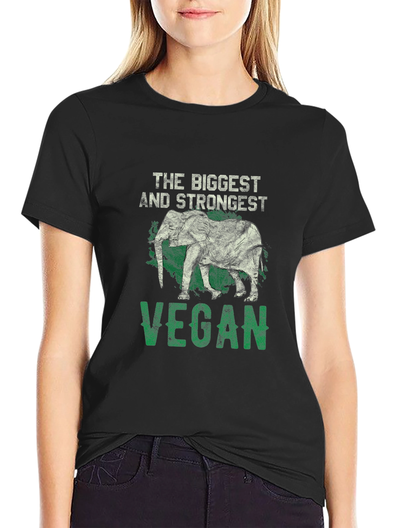 Vegan Elephant T-Shirt - Biggest & Strongest
