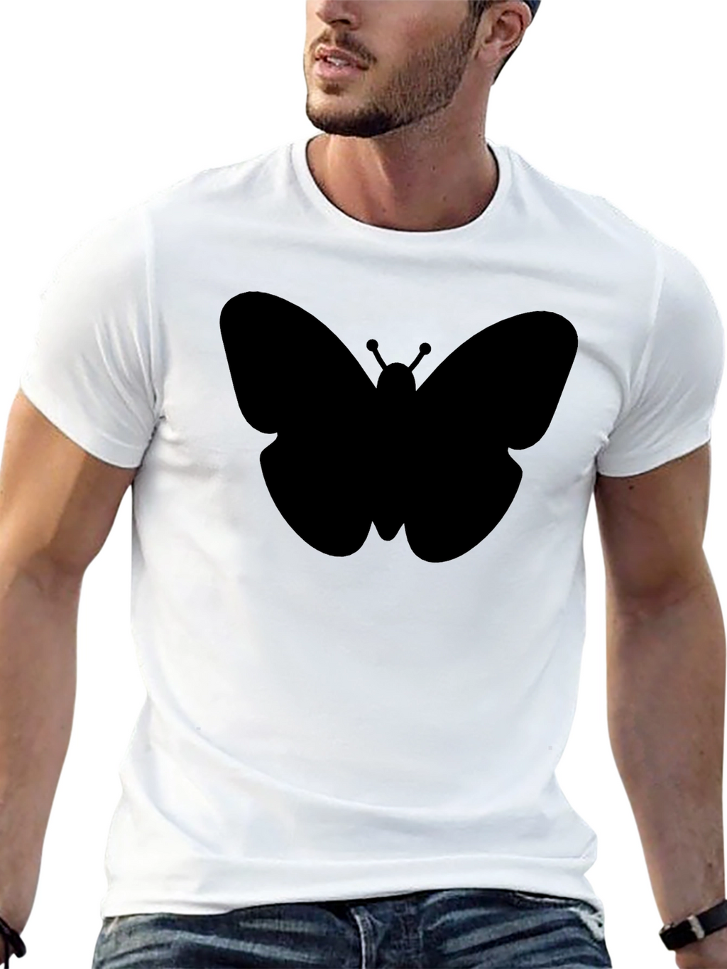 Butterfly Graphic Tee - Modern Black T-Shirt