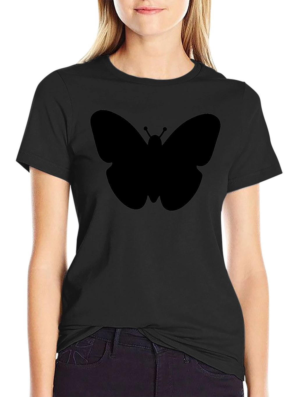 Butterfly Graphic Tee - Modern Black T-Shirt