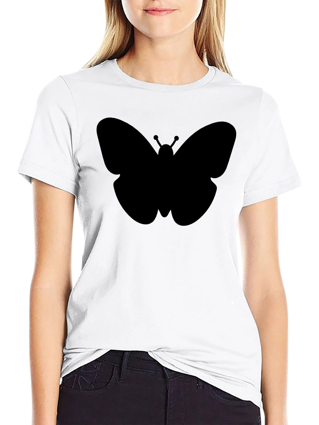 Butterfly Graphic Tee - Modern Black T-Shirt
