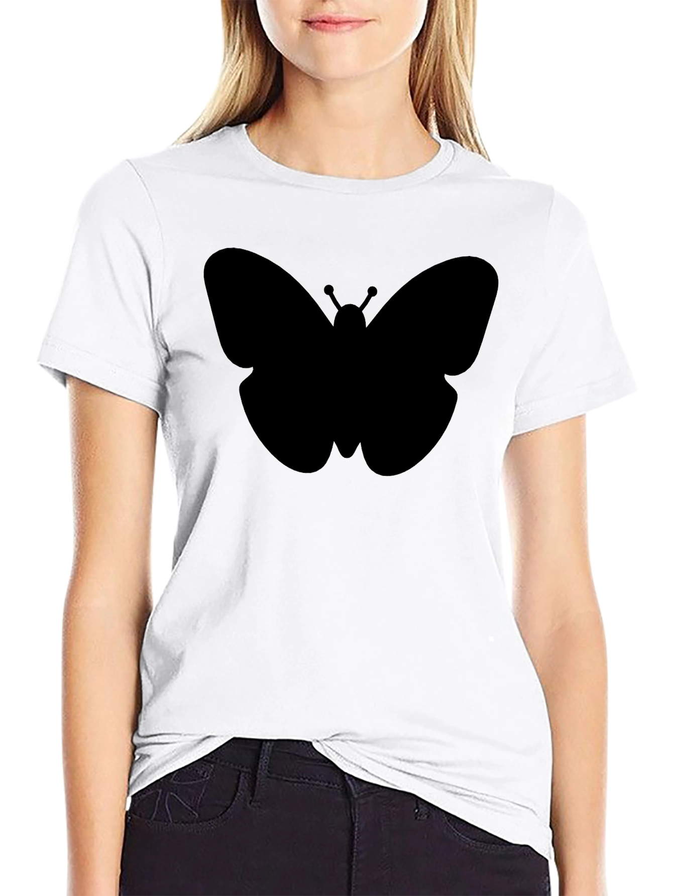 Butterfly Graphic Tee - Modern Black T-Shirt
