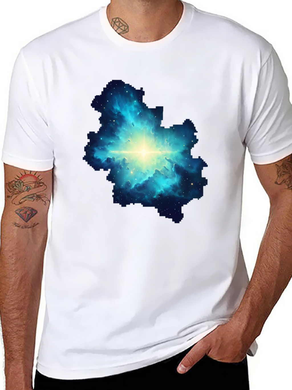 Nebula Print Black T-Shirt