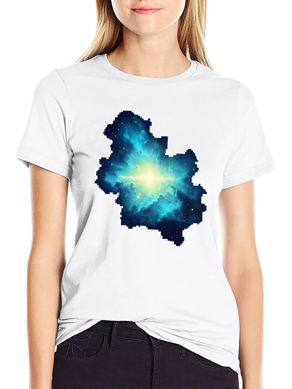 Nebula Print Black T-Shirt
