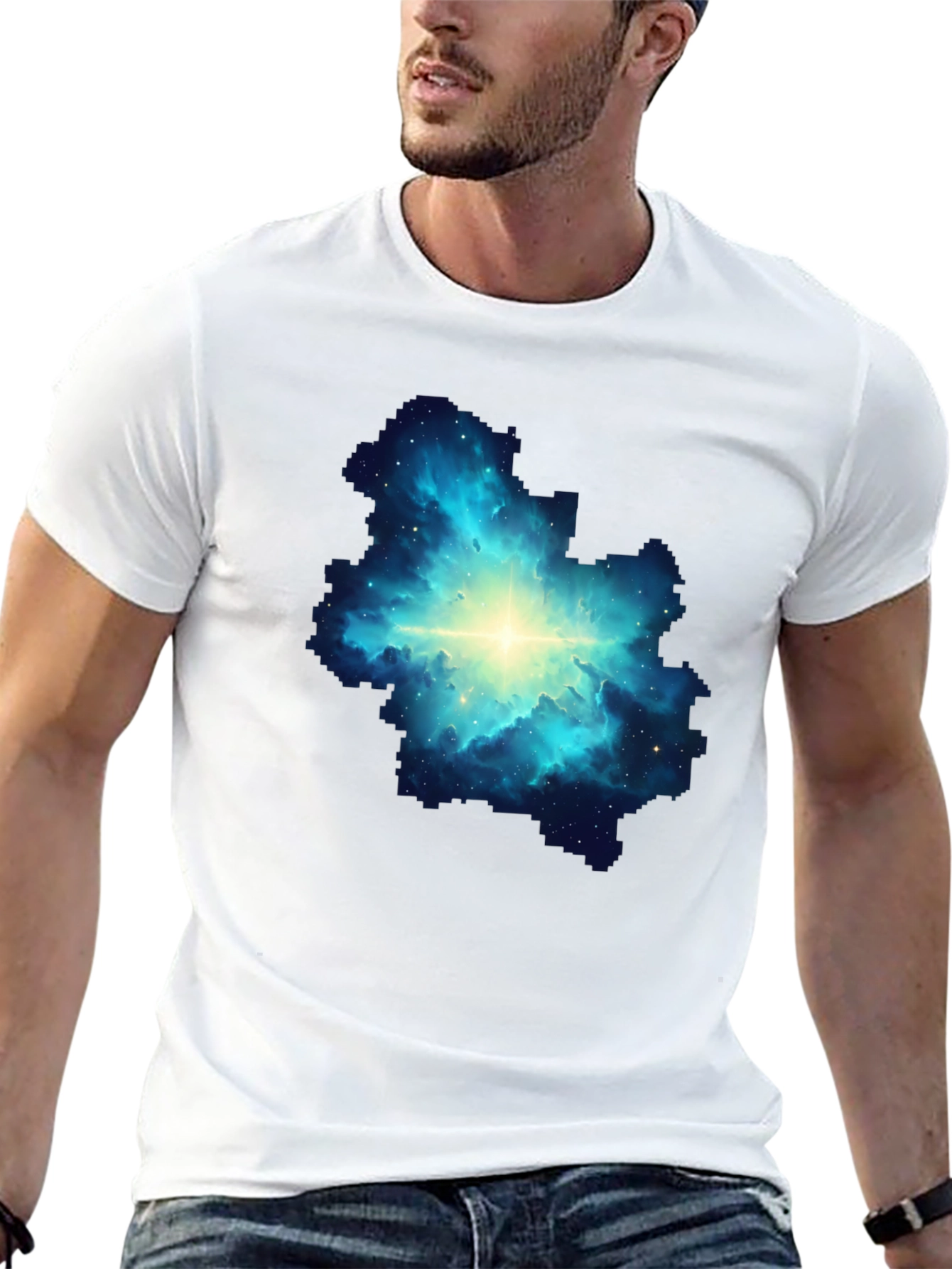 Nebula Print Black T-Shirt