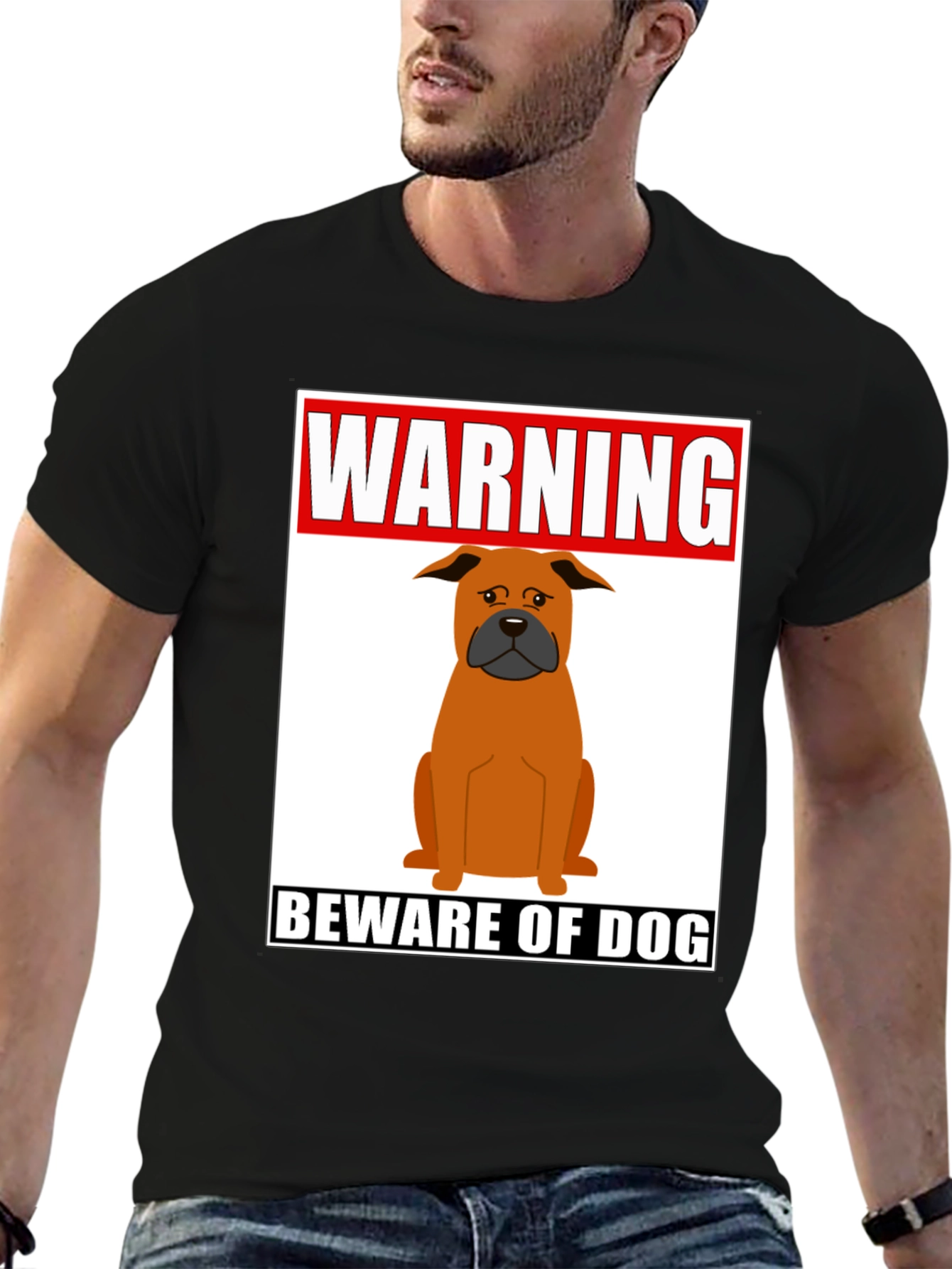 Warning Beware of Dog Graphic Tee