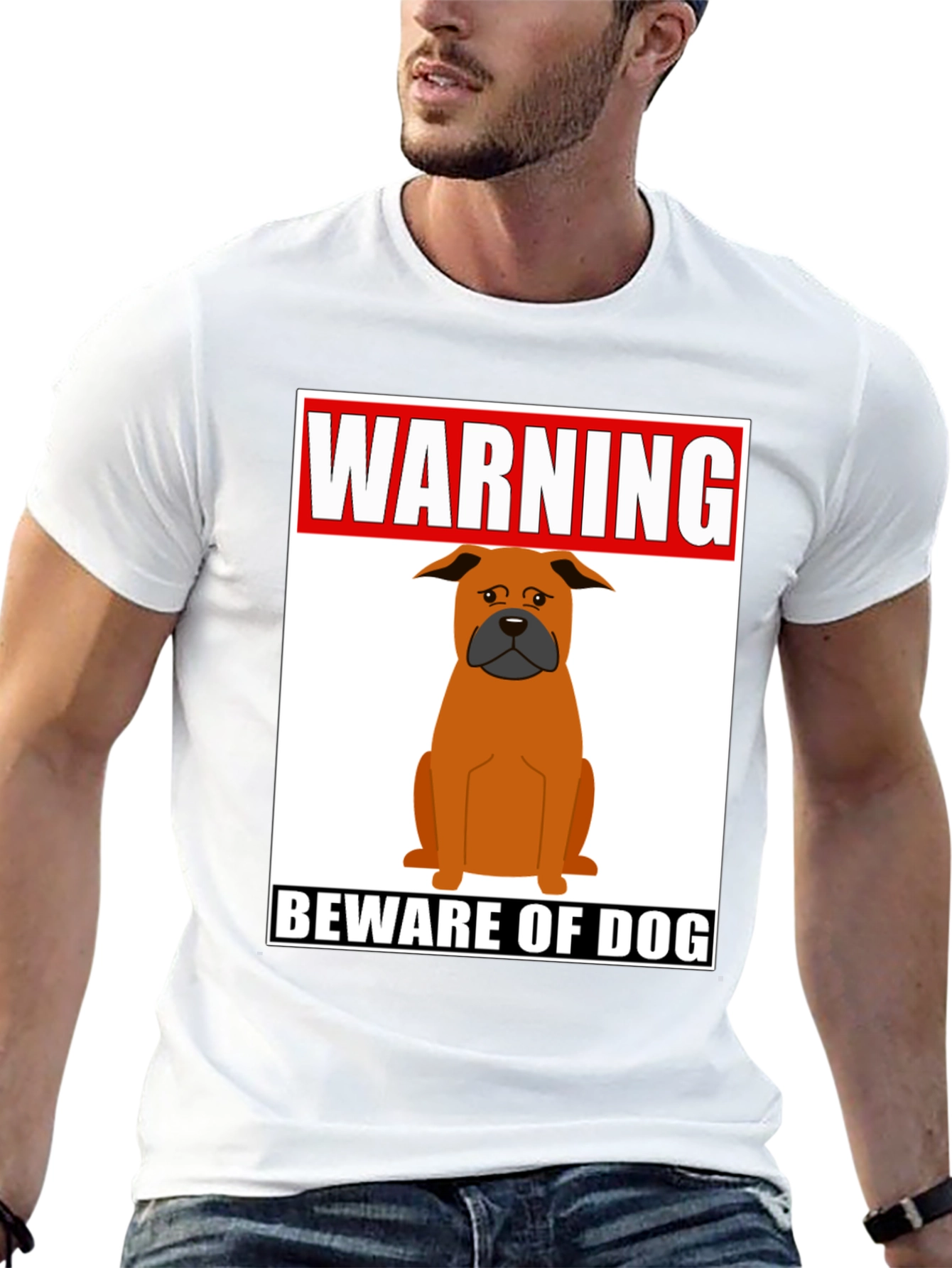 Warning Beware of Dog Graphic Tee