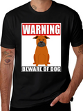 Warning Beware of Dog Graphic Tee