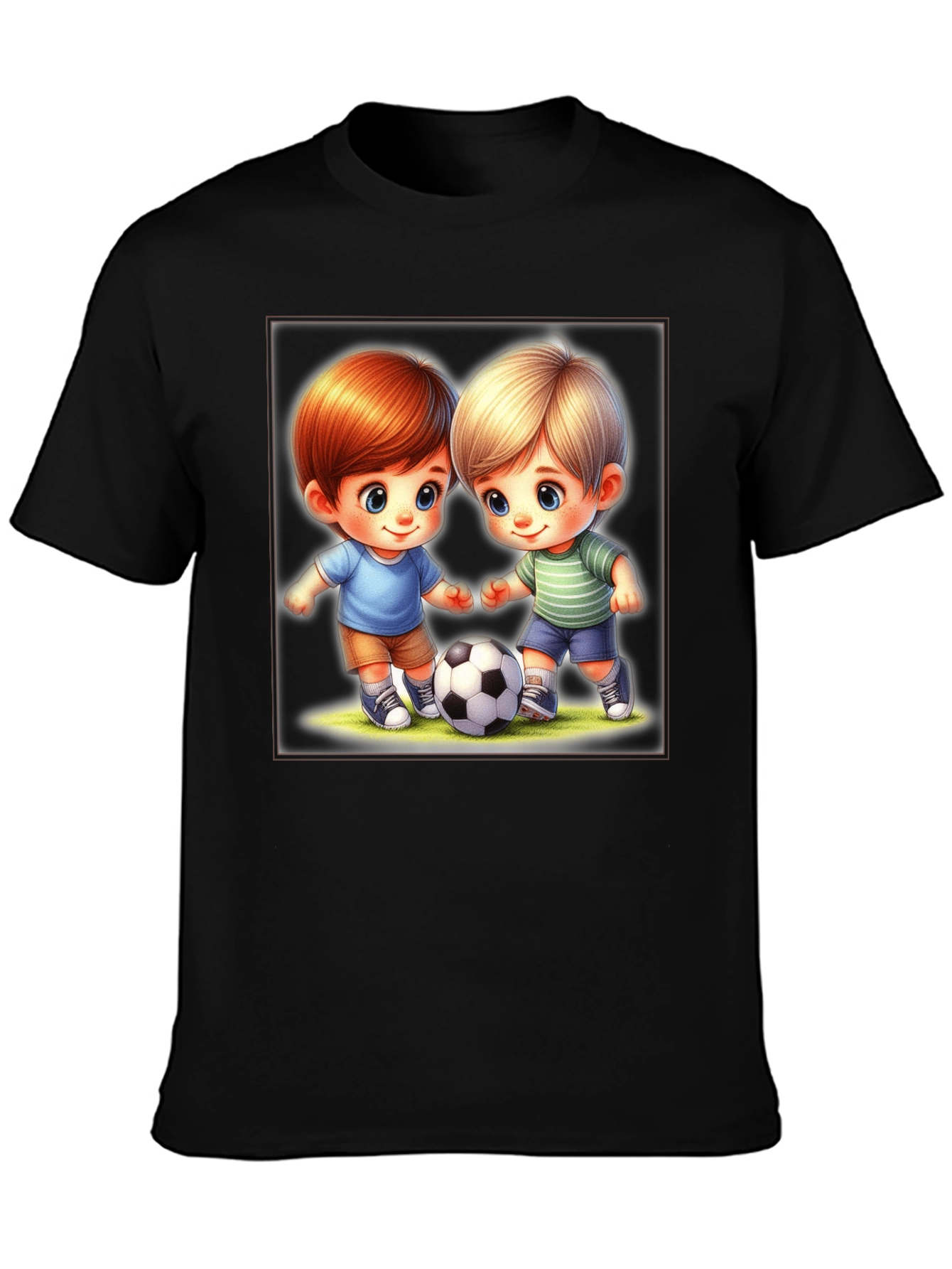 Cartoon Boys Soccer T-Shirt