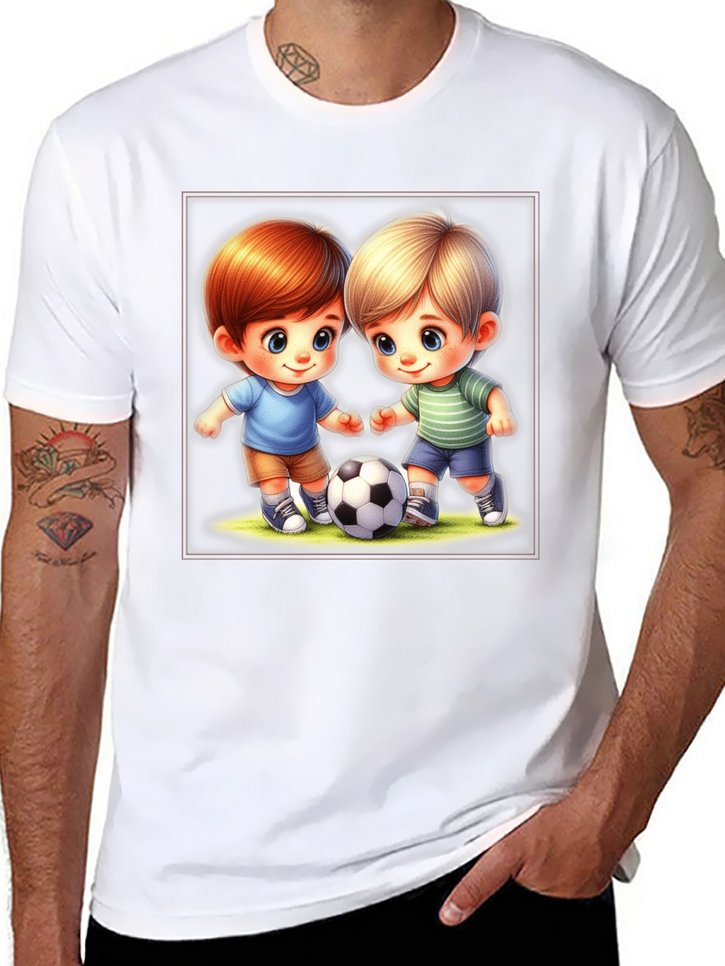 Cartoon Boys Soccer T-Shirt