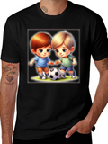 Cartoon Boys Soccer T-Shirt