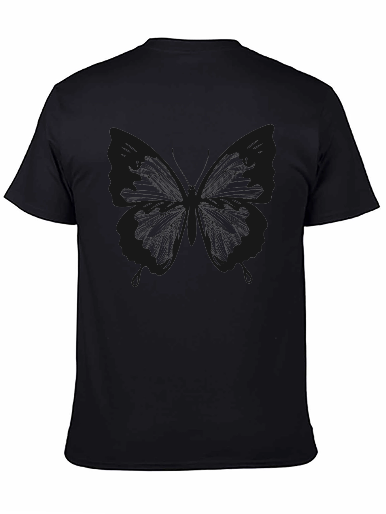 Black Butterfly Graphic T-Shirt