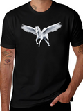 Pegasus Graphic T-Shirt - Black Cotton Tee