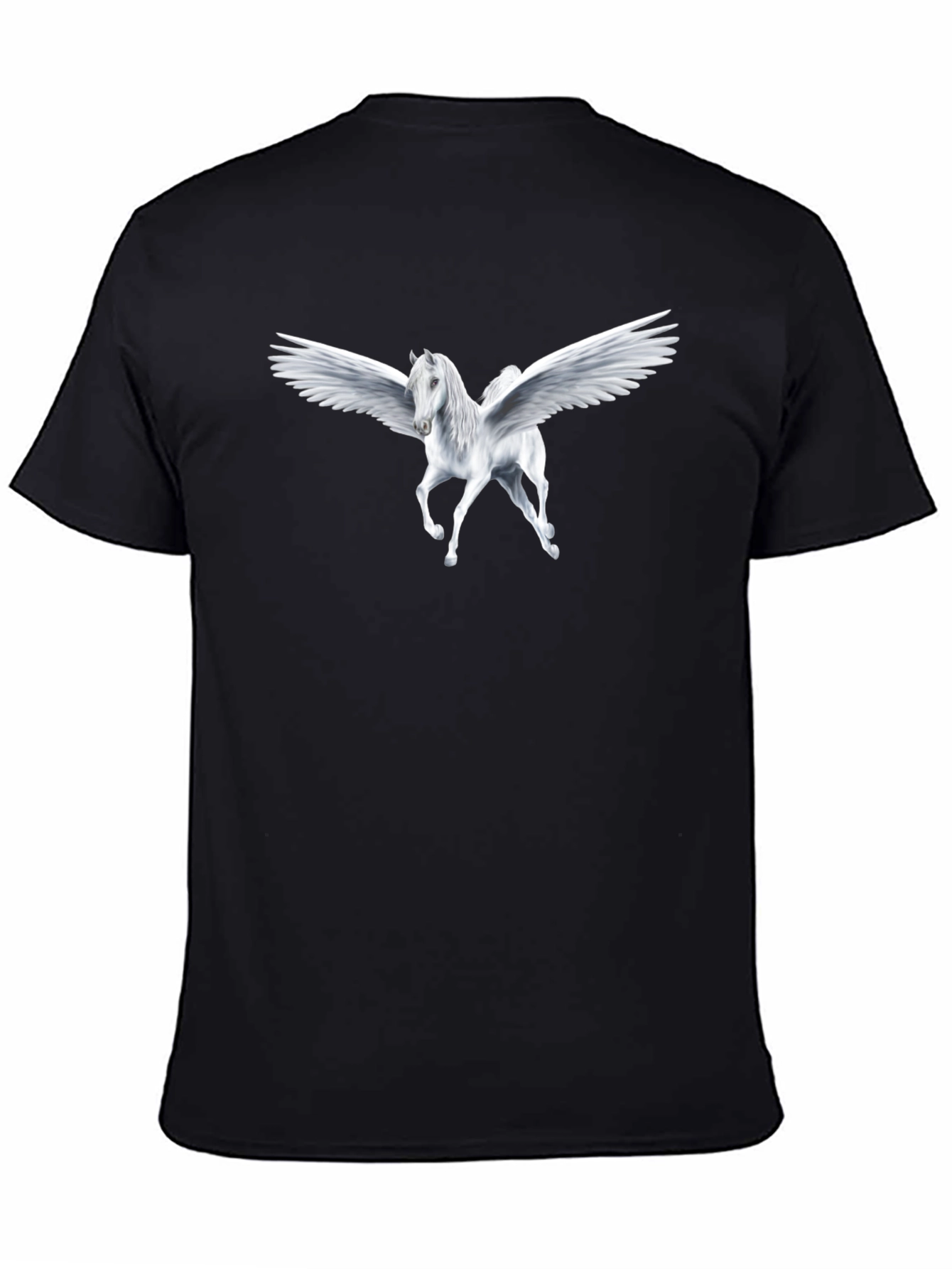Pegasus Graphic T-Shirt - Black Cotton Tee