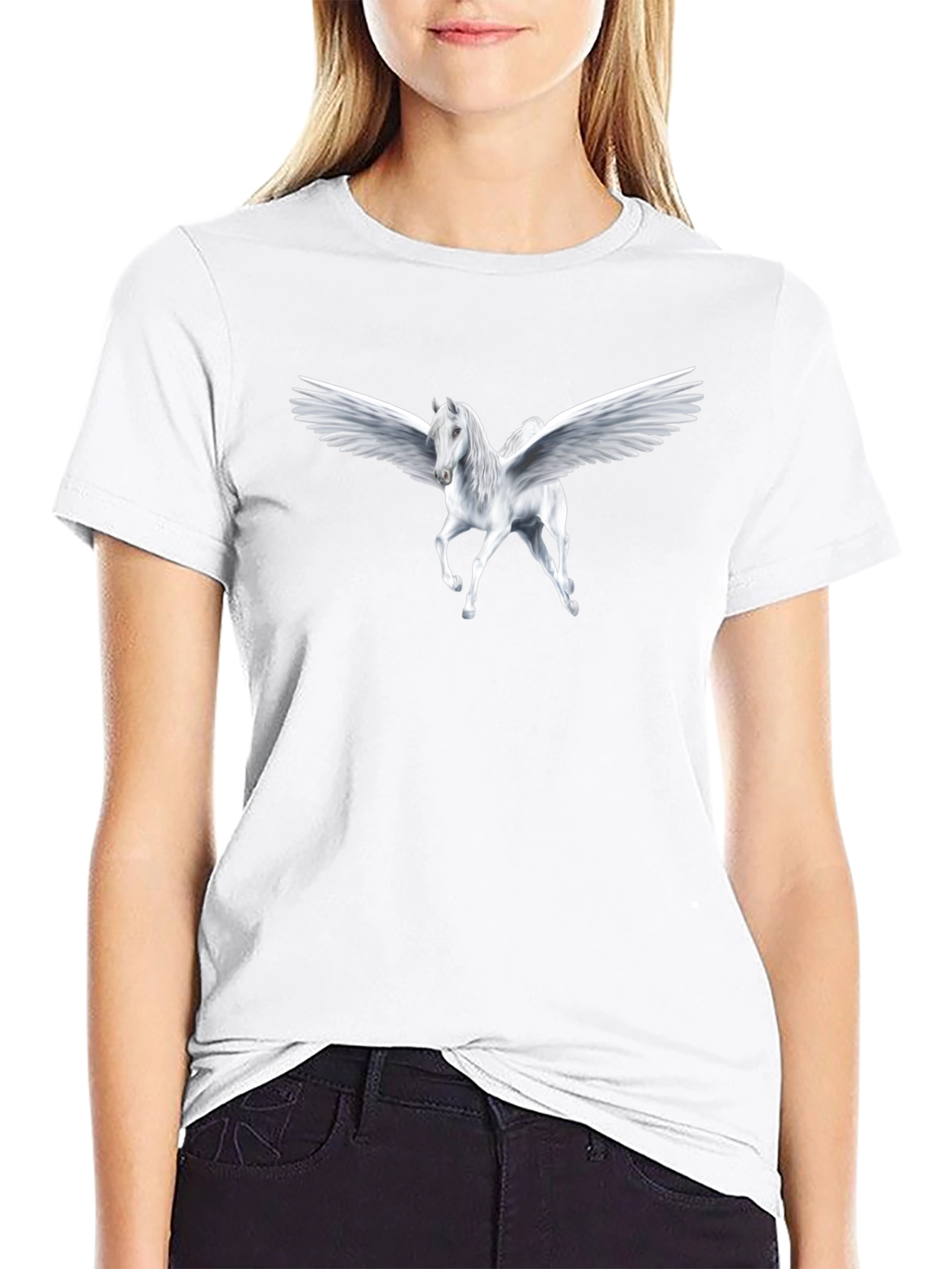 Pegasus Graphic T-Shirt - Black Cotton Tee