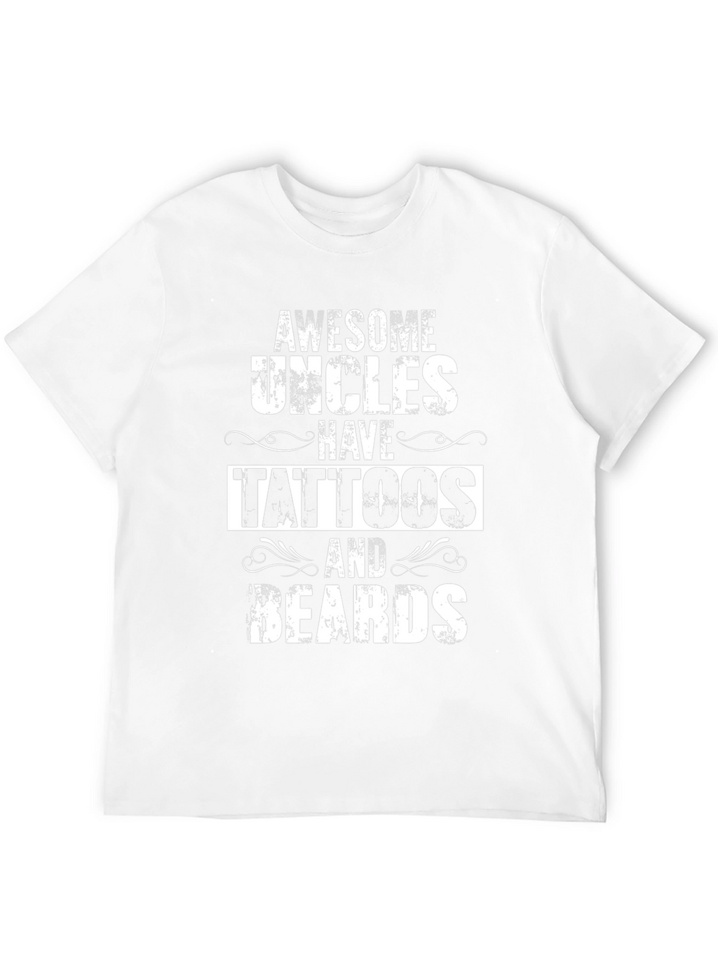 Awesome Uncles Tattoos & Beards Black T-Shirt