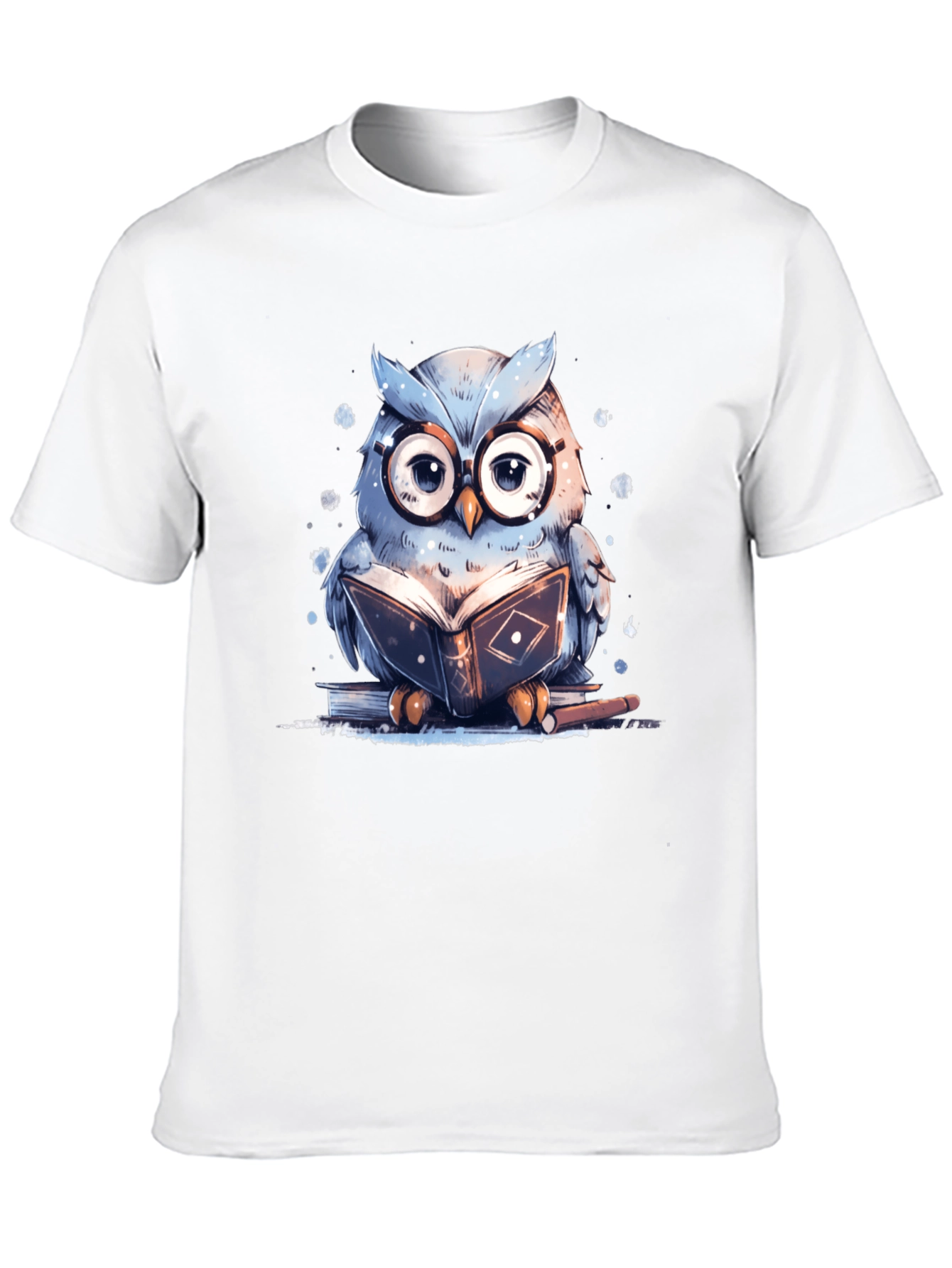 Owl Reading Book T-Shirt