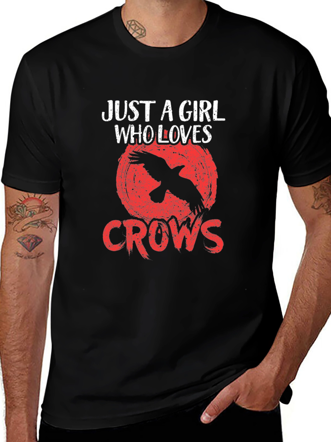 Just a Girl Who Loves Crows Graphic Tee