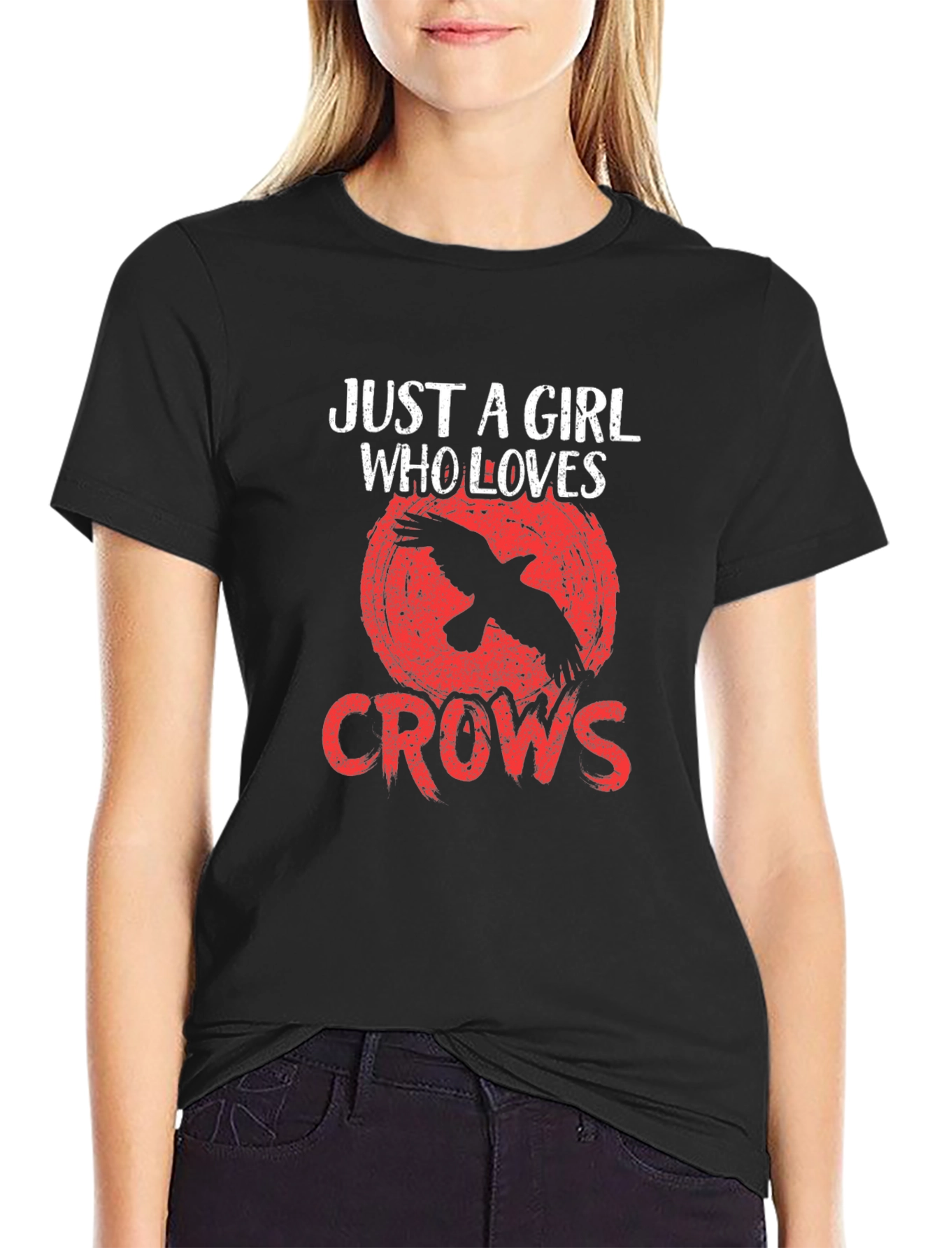 Just a Girl Who Loves Crows Graphic Tee