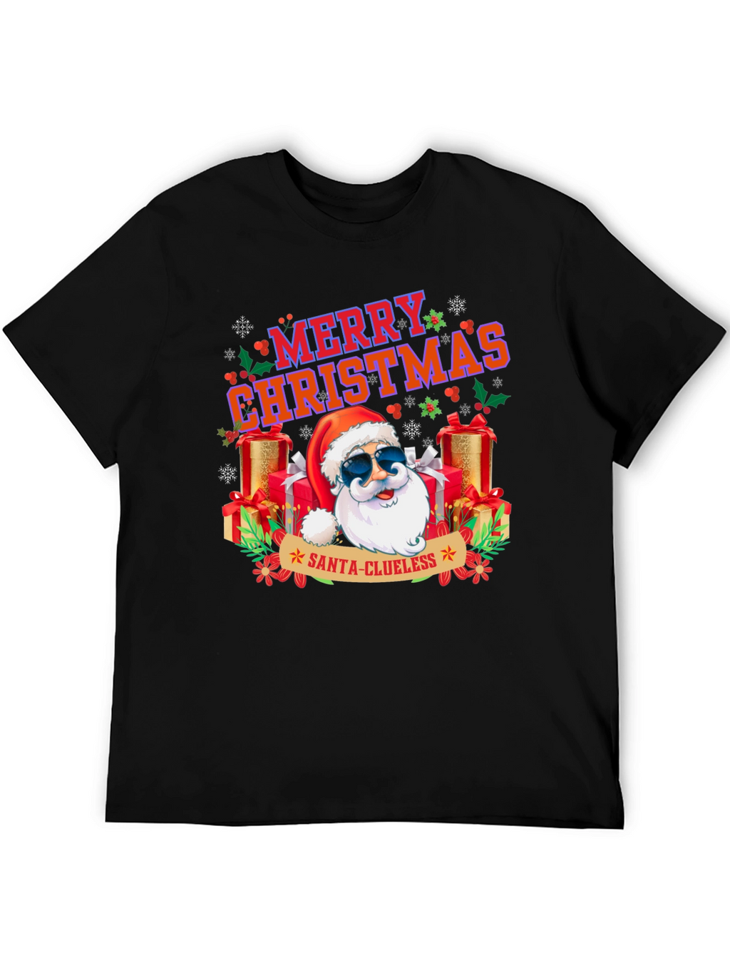 Santa-Clueless Christmas Graphic Tee