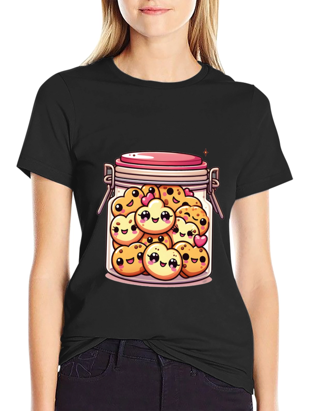Kawaii Cookie Jar Graphic T-Shirt