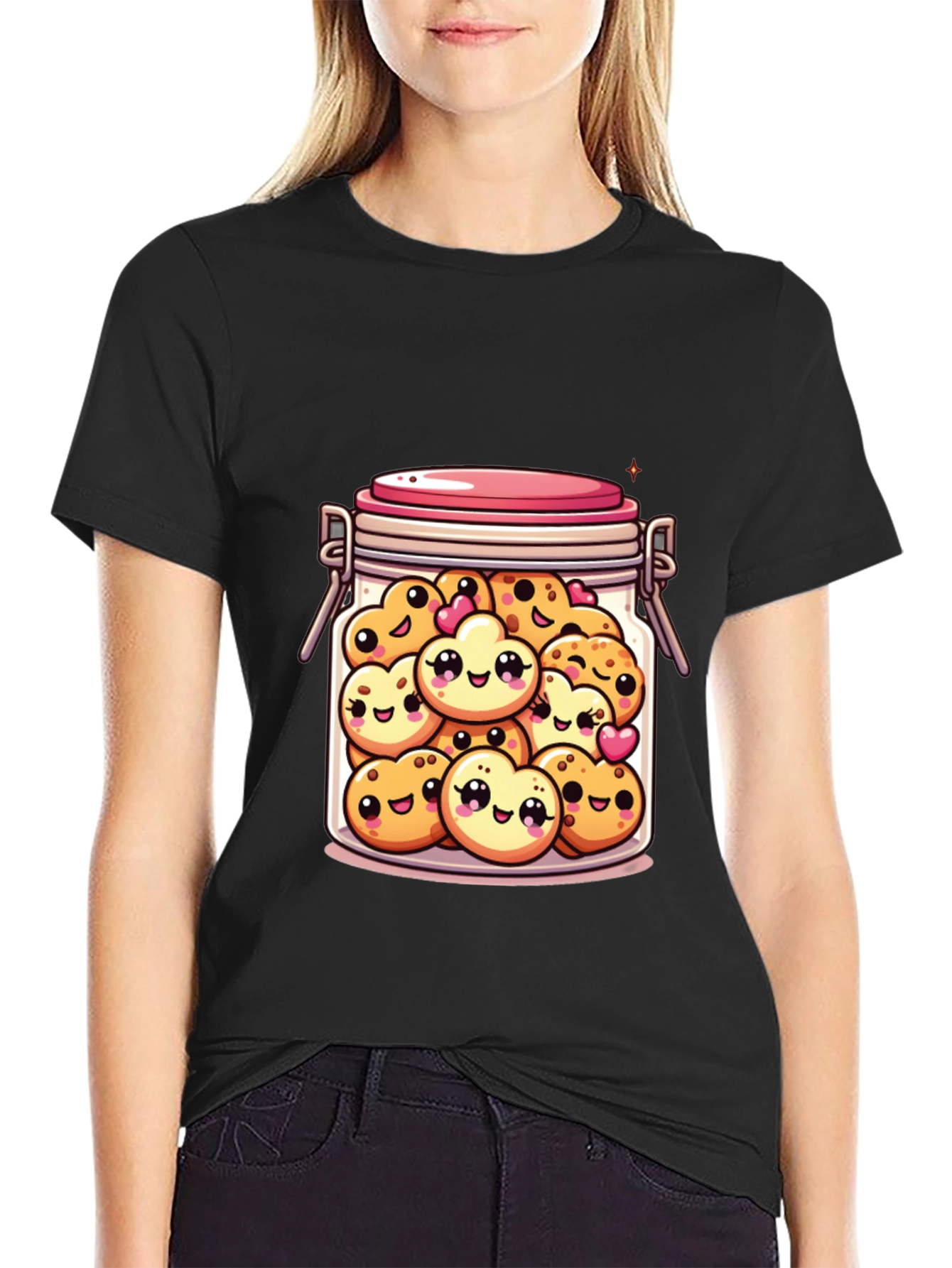 Kawaii Cookie Jar Graphic T-Shirt