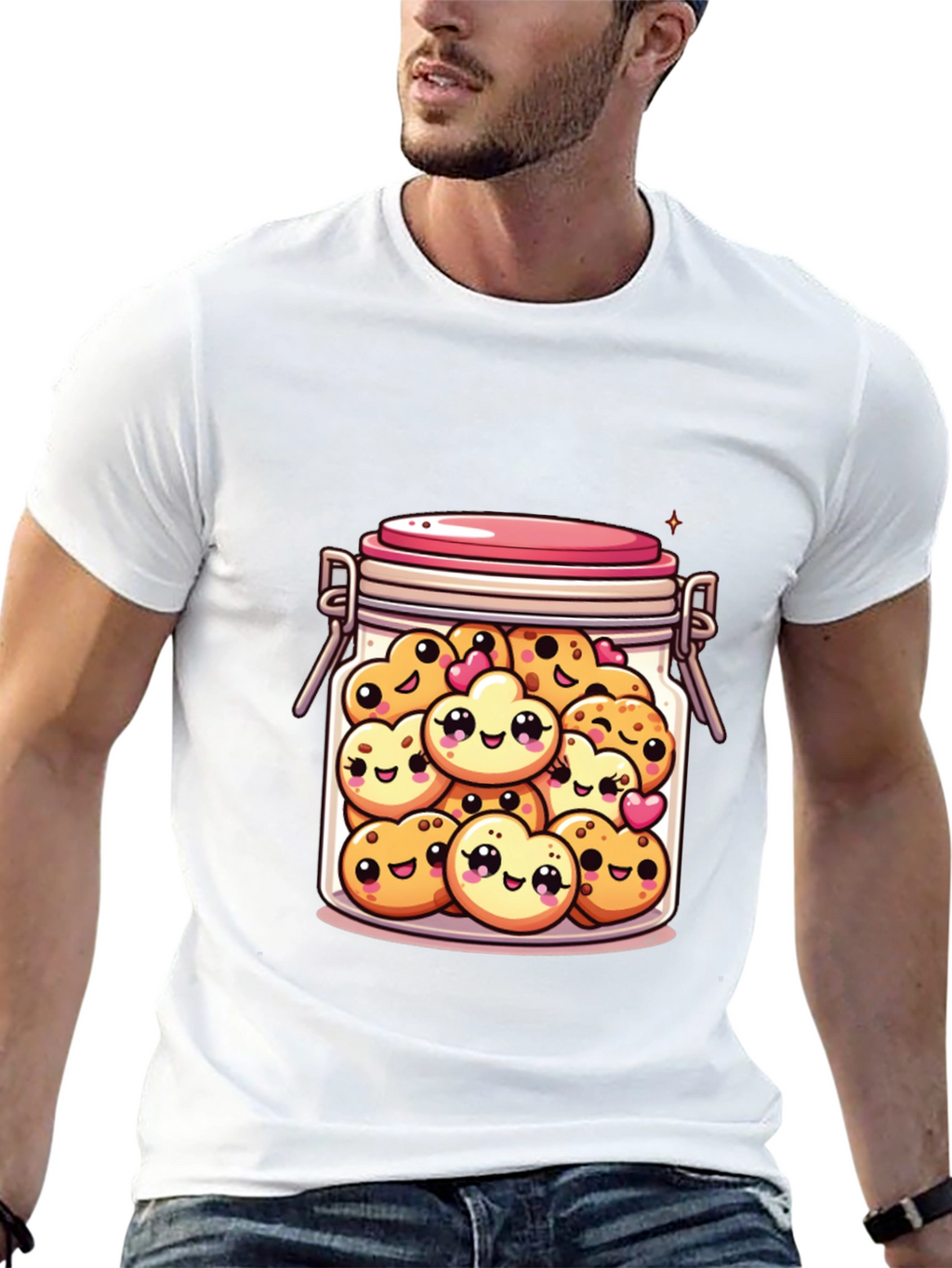 Kawaii Cookie Jar Graphic T-Shirt