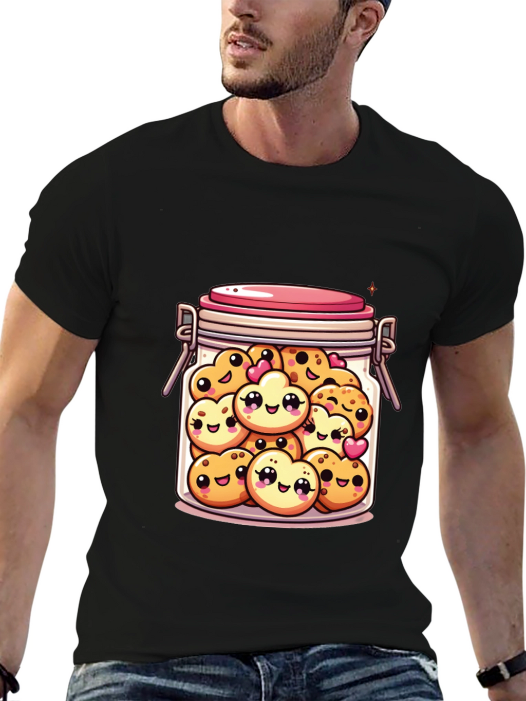 Kawaii Cookie Jar Graphic T-Shirt