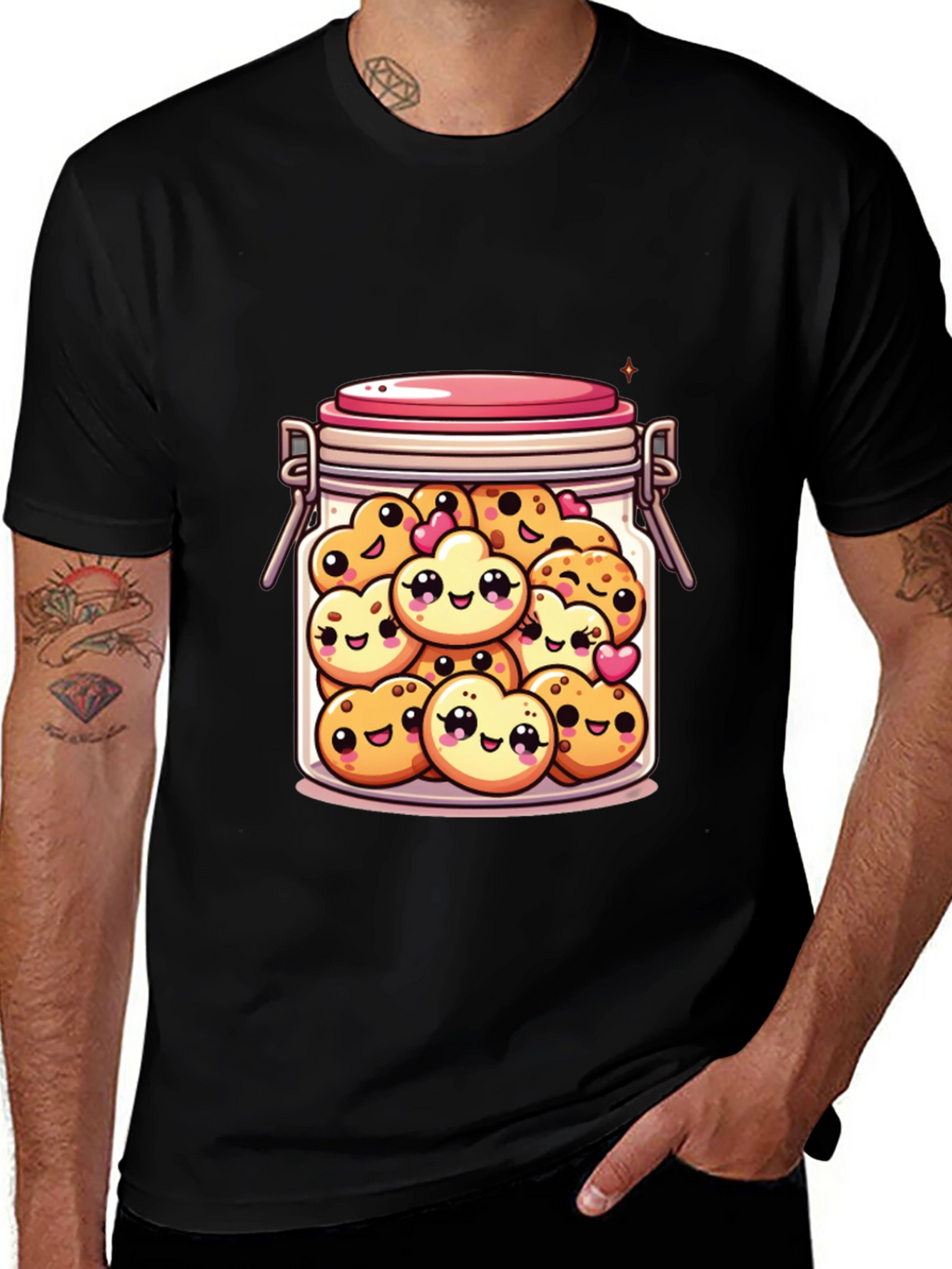 Kawaii Cookie Jar Graphic T-Shirt